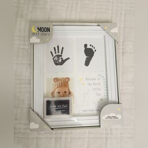 New Star and Moon First Print Pictures Frame Baby Keepsake Gift.